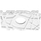 Ekena Millwork Novo Architectural Grade PVC Ceiling Medallion, 12"W x 8"H x 3"ID x 4 1/4"C x 1"P, One-Piece CMP12X8NO-03000 - alternate 2